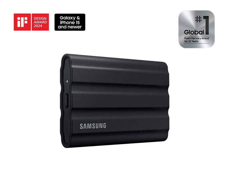 Samsung T7 Shield portable SSD, 1 TB, black