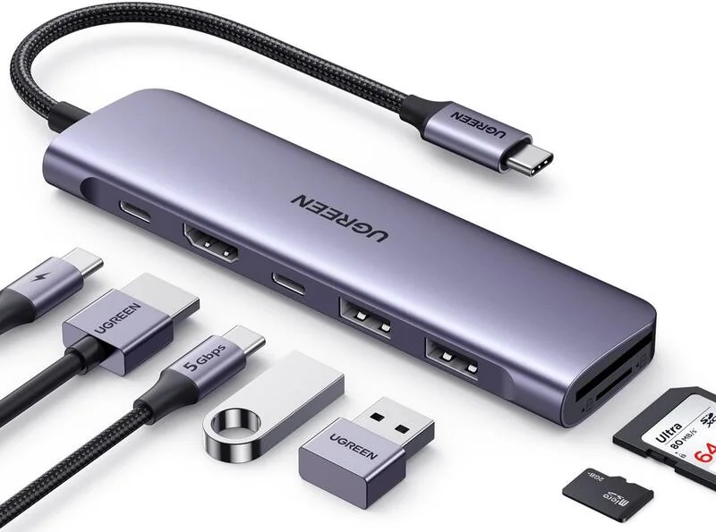 UGREEN Revodok USB C hub, 7 in 1