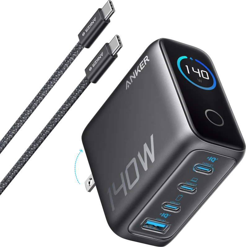Anker 140W wall charger with display, 4 ports